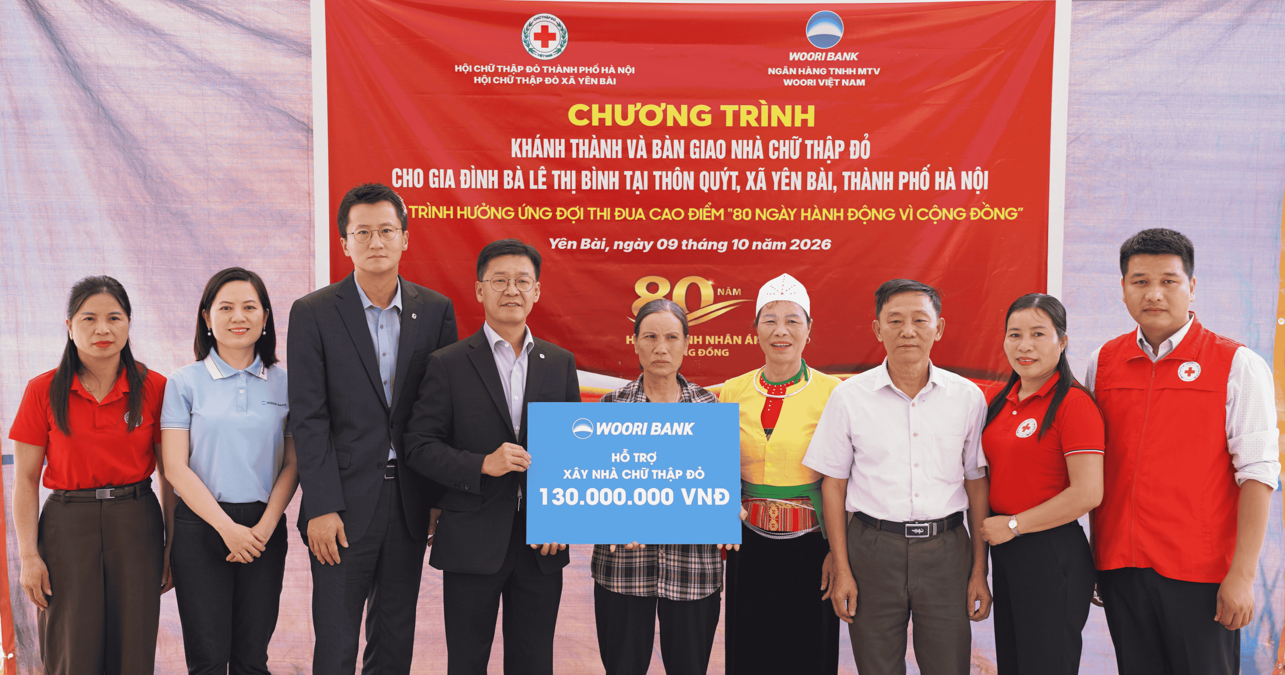 WOORI BANK VIỆT NAM TRAO TẶNG NHÀ CHỮ THẬP ĐỎ CHO GIA ĐÌNH CÓ HOÀN CẢNH KHÓ KHĂN